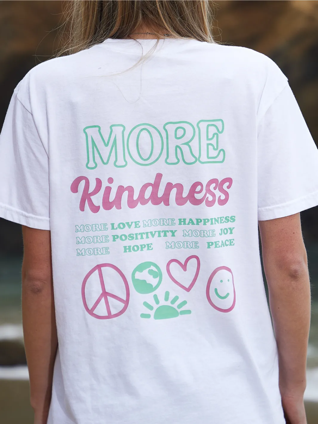 More Kindness T-Shirt - White sold by Happiness Project product image thumbnail 5