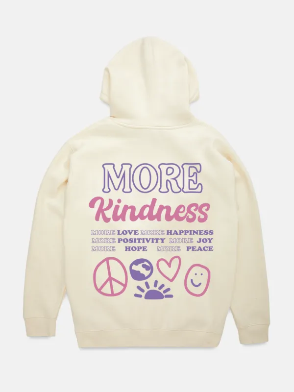 More Kindness Hoodie - Cream sold by Happiness Project