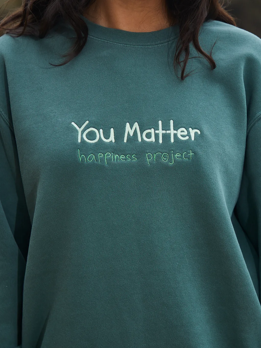 You Matter Crewneck - Alpine Green sold by Happiness Project product image thumbnail 5