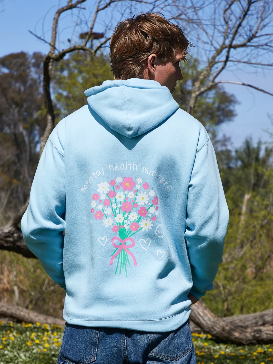 Bouquet Hoodie - Sky Blue sold by Happiness Project product image thumbnail 4