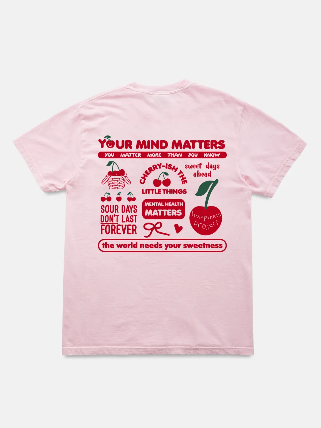 Cherry T-Shirt - Pink sold by Happiness Project