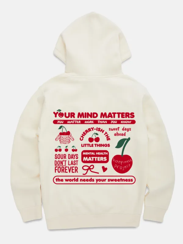 Cherry Hoodie - Cream sold by Happiness Project