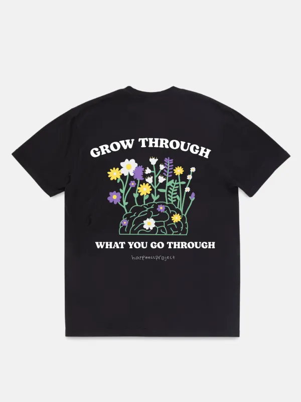 Grow Through T-Shirt  - Black sold by Happiness Project
