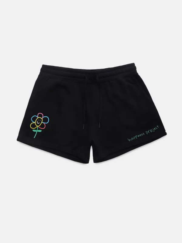 Flower Women's Shorts - Black sold by Happiness Project