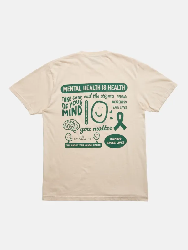 Mental Health Month T-Shirt - Cream sold by Happiness Project