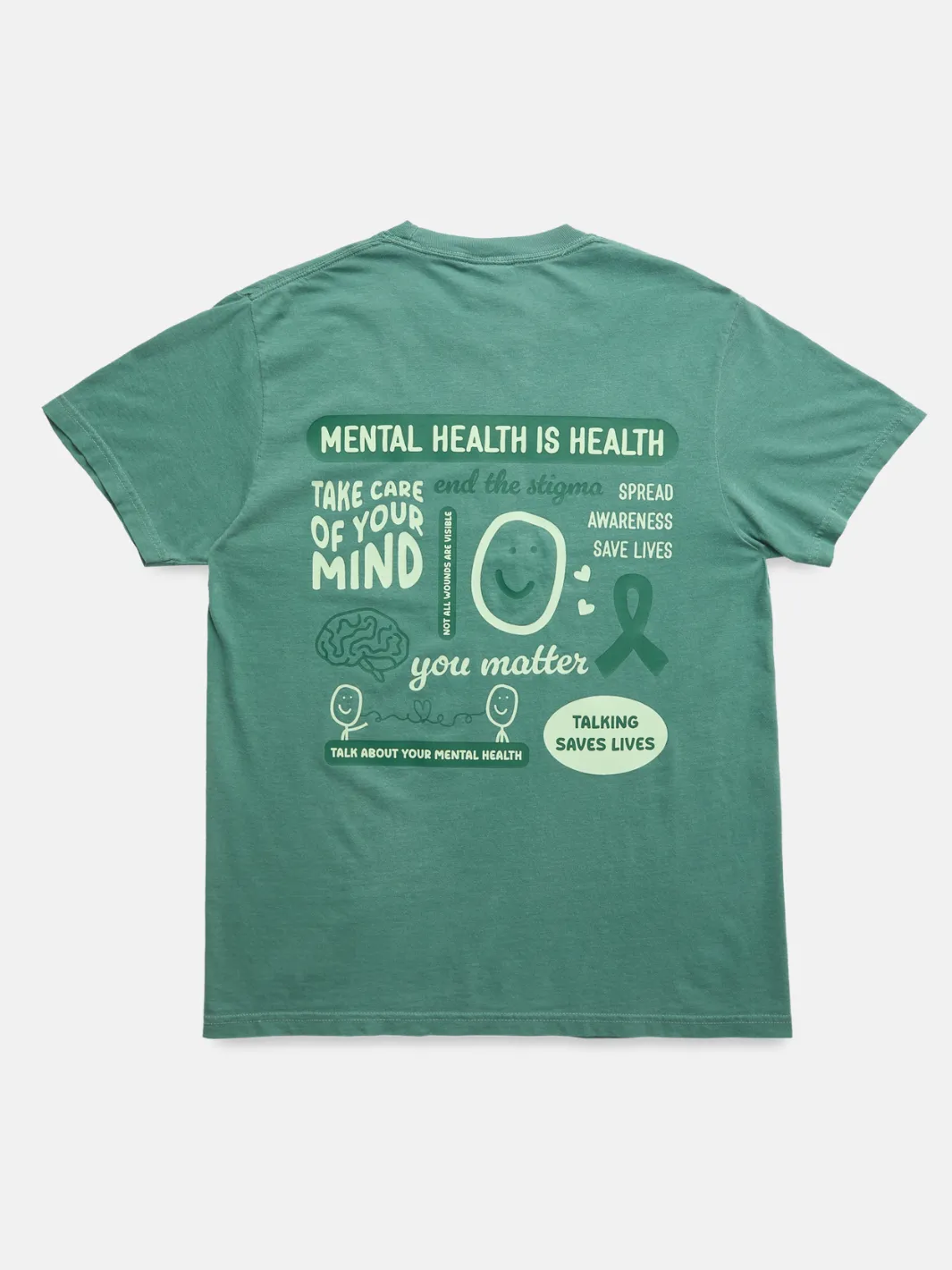 Mental Health Is Health T-Shirt sold by Happiness Project