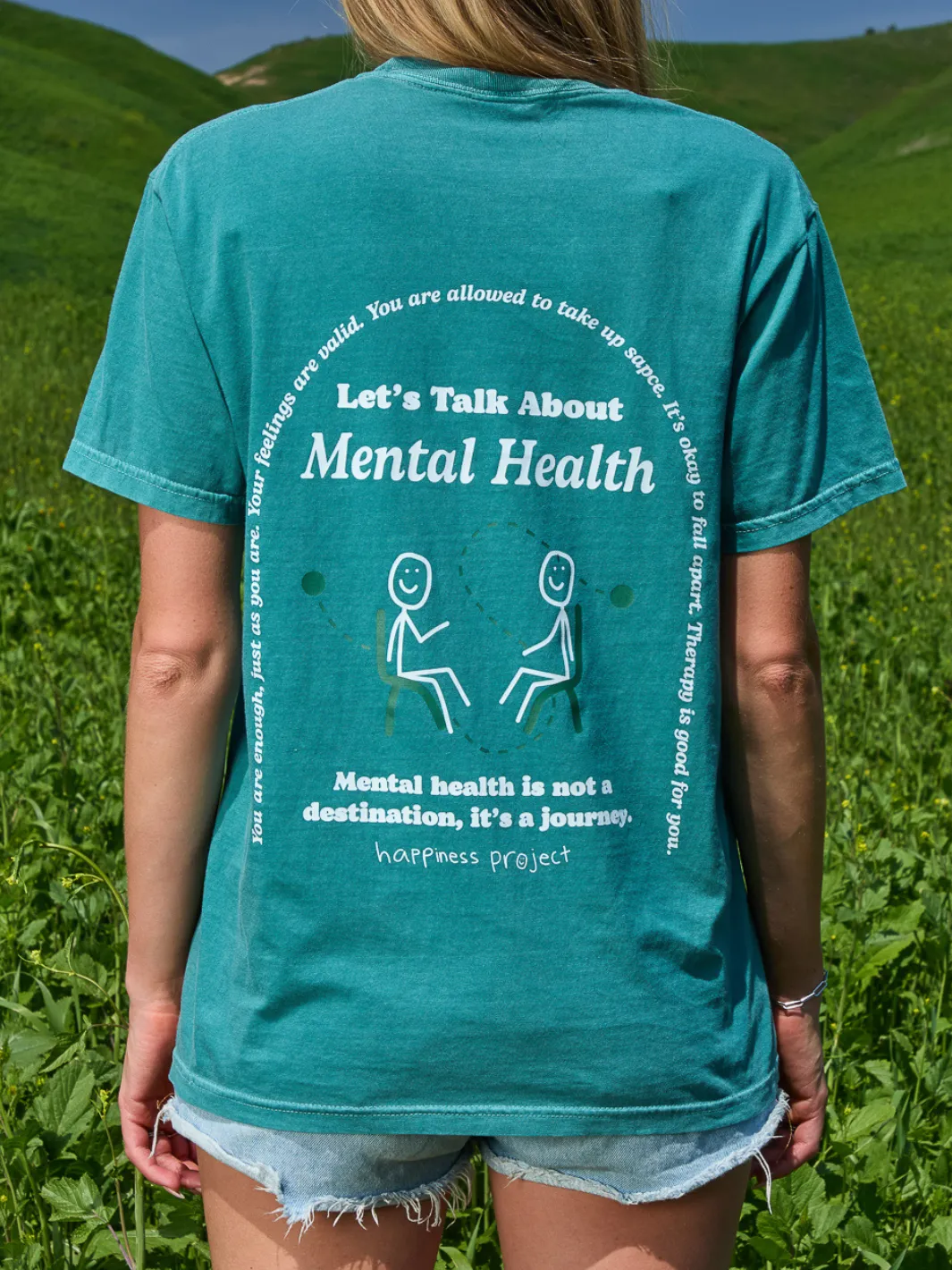Talk About It T-Shirt - Emerald sold by Happiness Project product image thumbnail 2