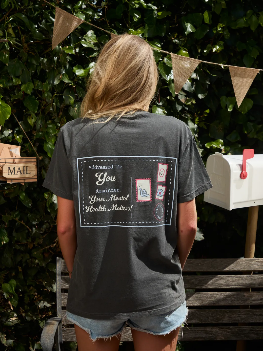 Stamped With Care T-Shirt sold by Happiness Project product image thumbnail 3