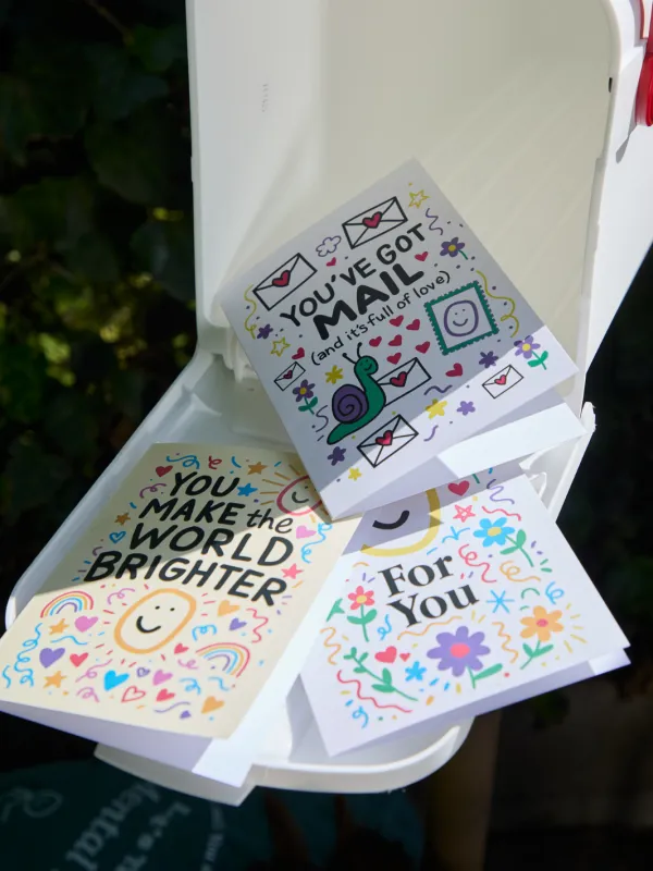 Snail Mail Greeting Cards (3-Pack) sold by Happiness Project