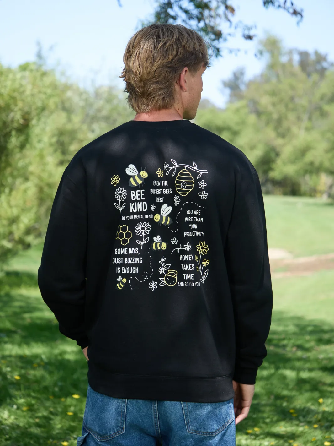Bee Kind Crewneck sold by Happiness Project product image thumbnail 4