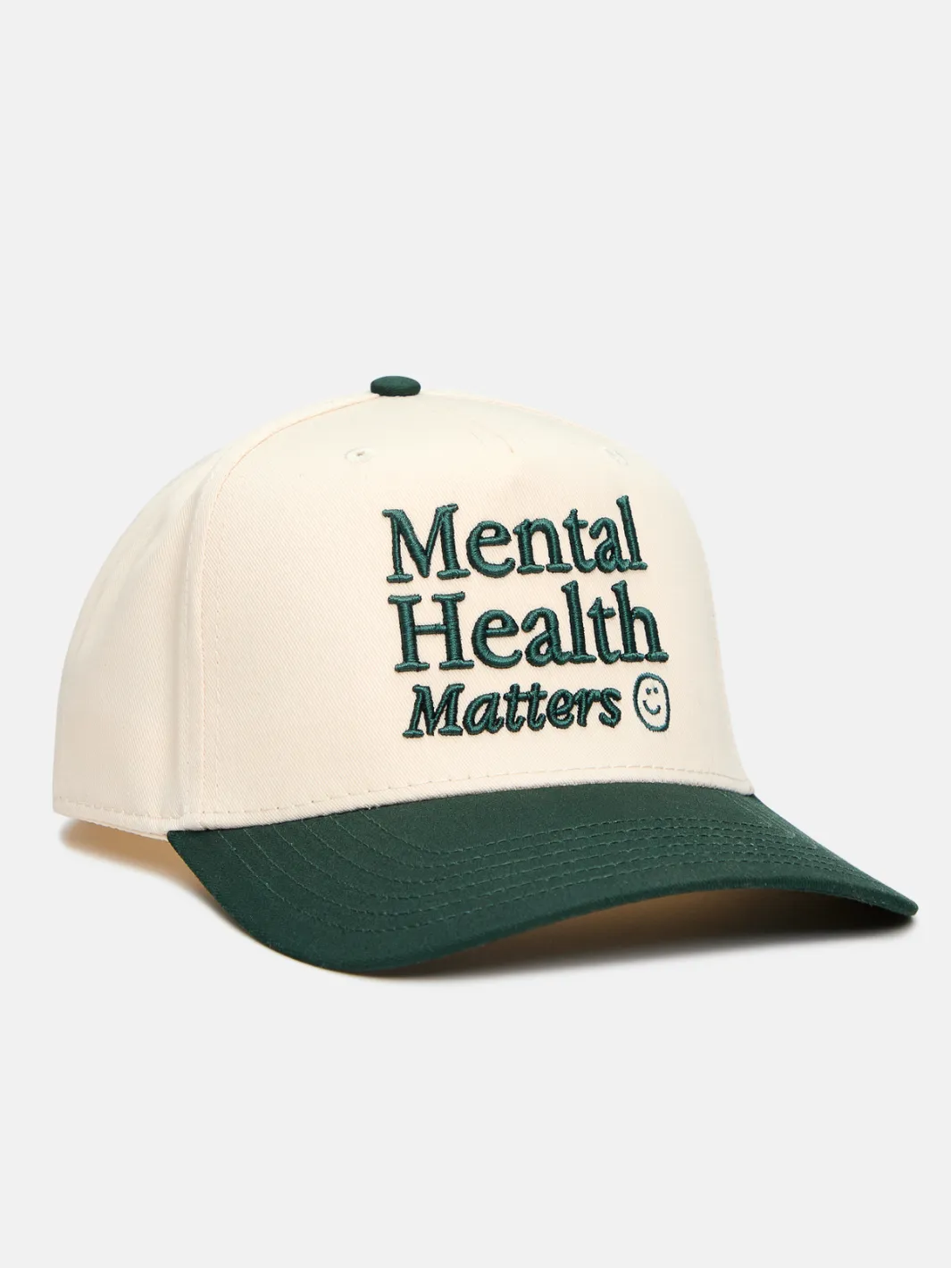 MHM Hat Natural/Forest Green sold by Happiness Project