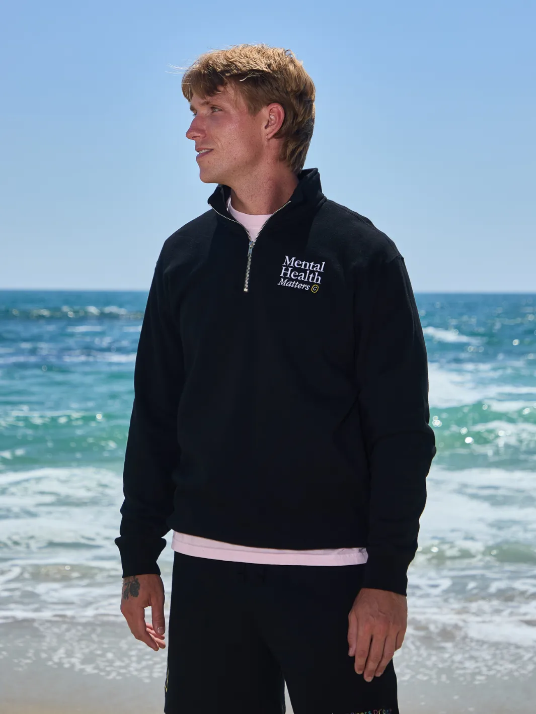 Mental Health Matters Quarter Zip sold by Happiness Project product image thumbnail 2