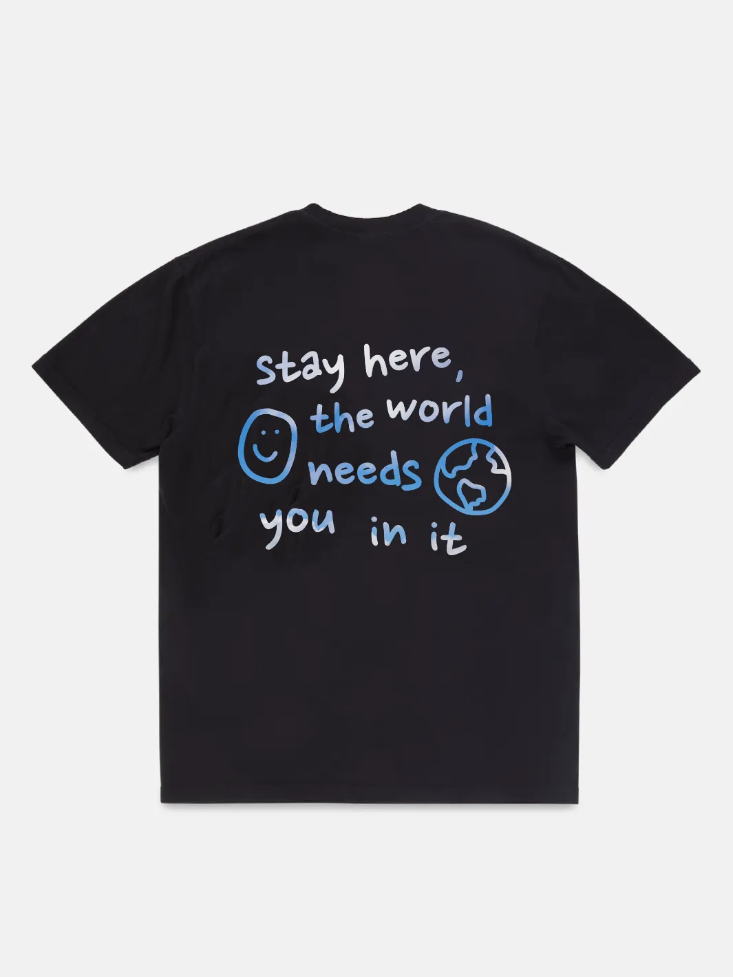 Stay Here T-Shirt - Cloud Print sold by Happiness Project