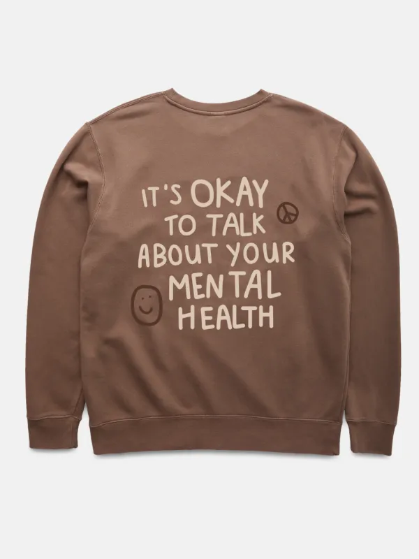 Talk About It Crewneck - Morning Coffee sold by Happiness Project