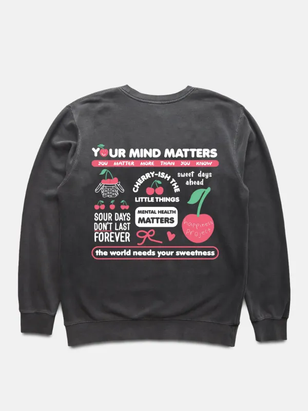 Cherry Crewneck - Pepper sold by Happiness Project