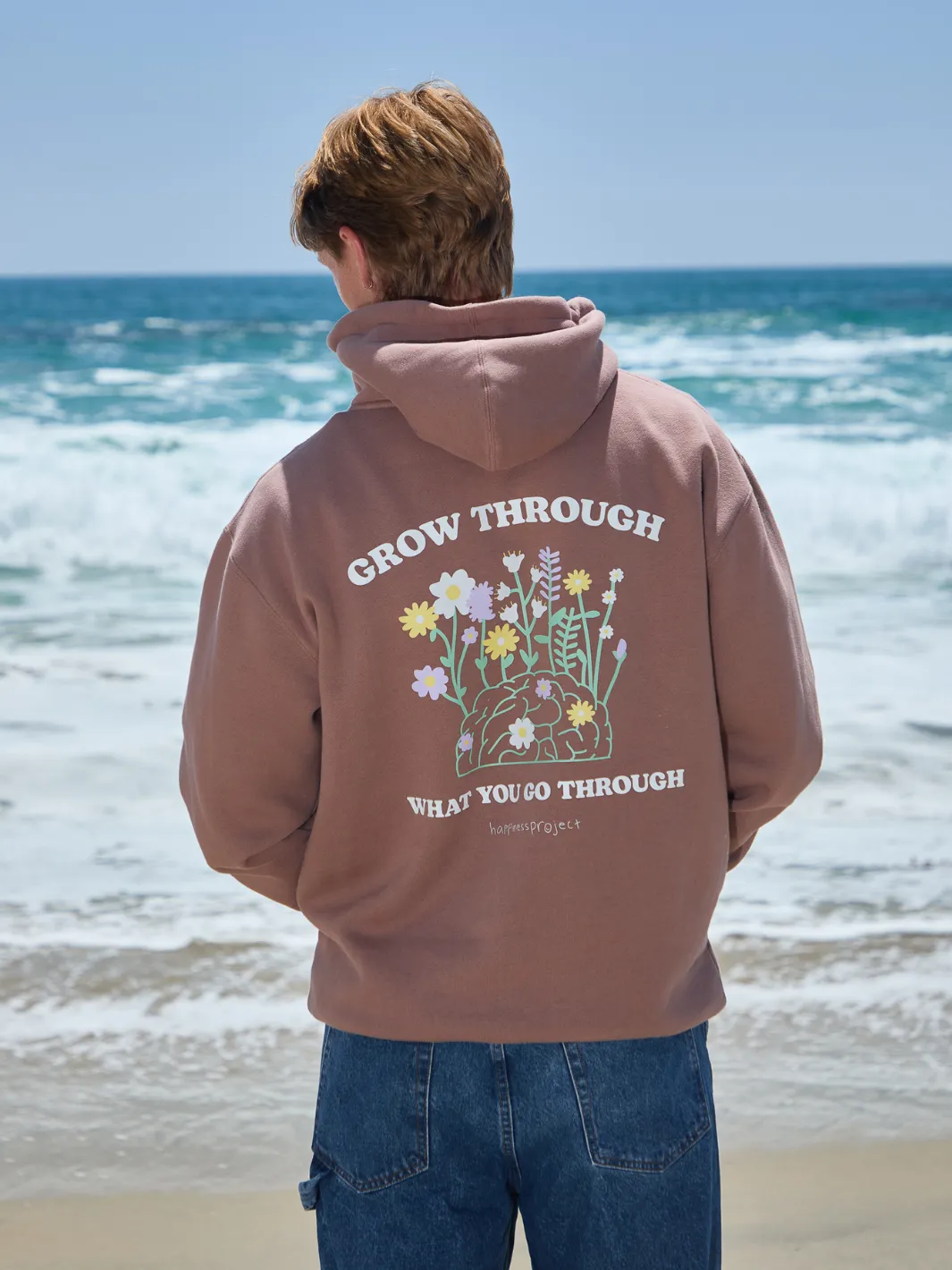 Grow Though Hoodie - Toffee sold by Happiness Project product image thumbnail 3