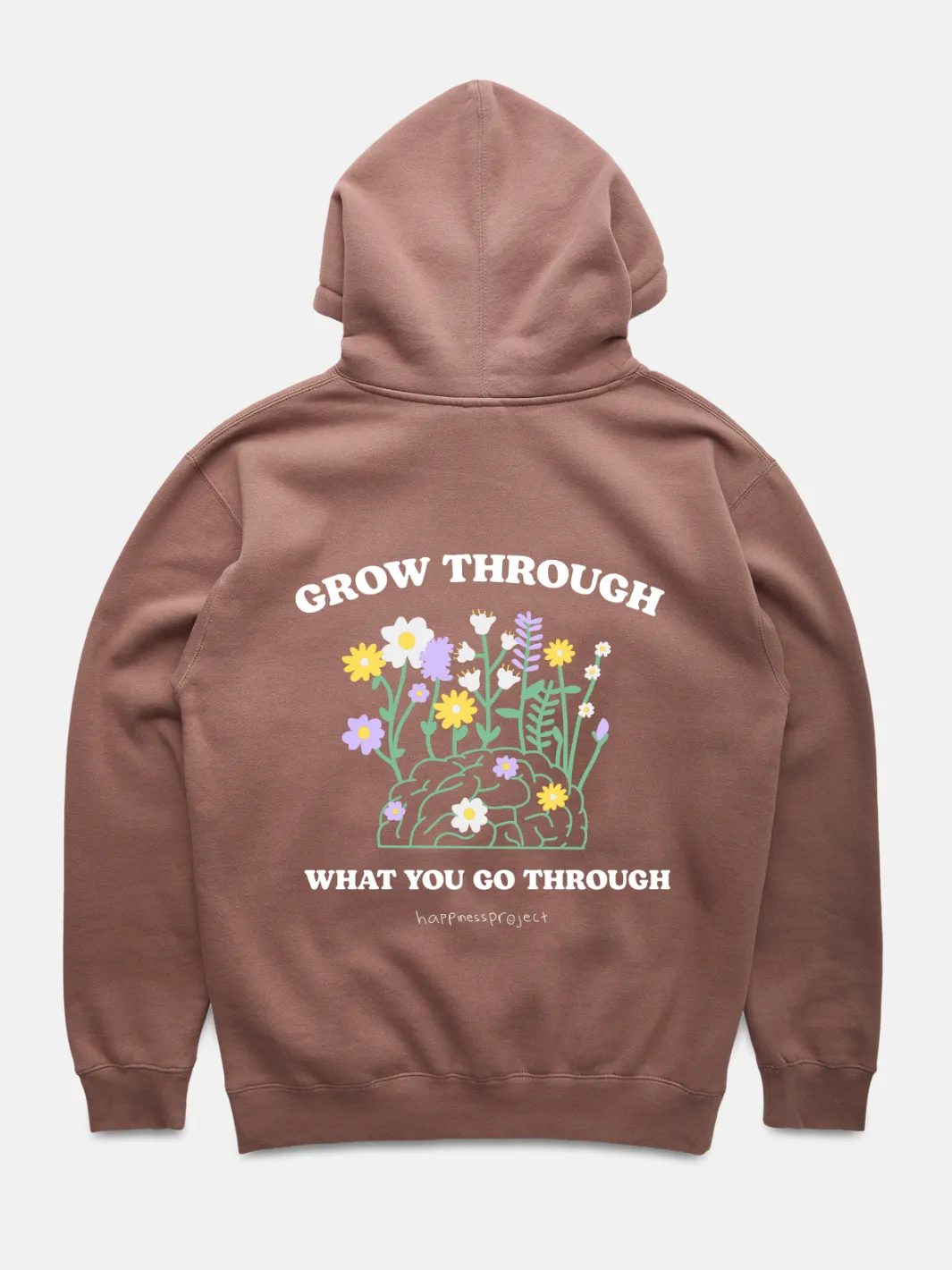 Grow Though Hoodie - Toffee sold by Happiness Project
