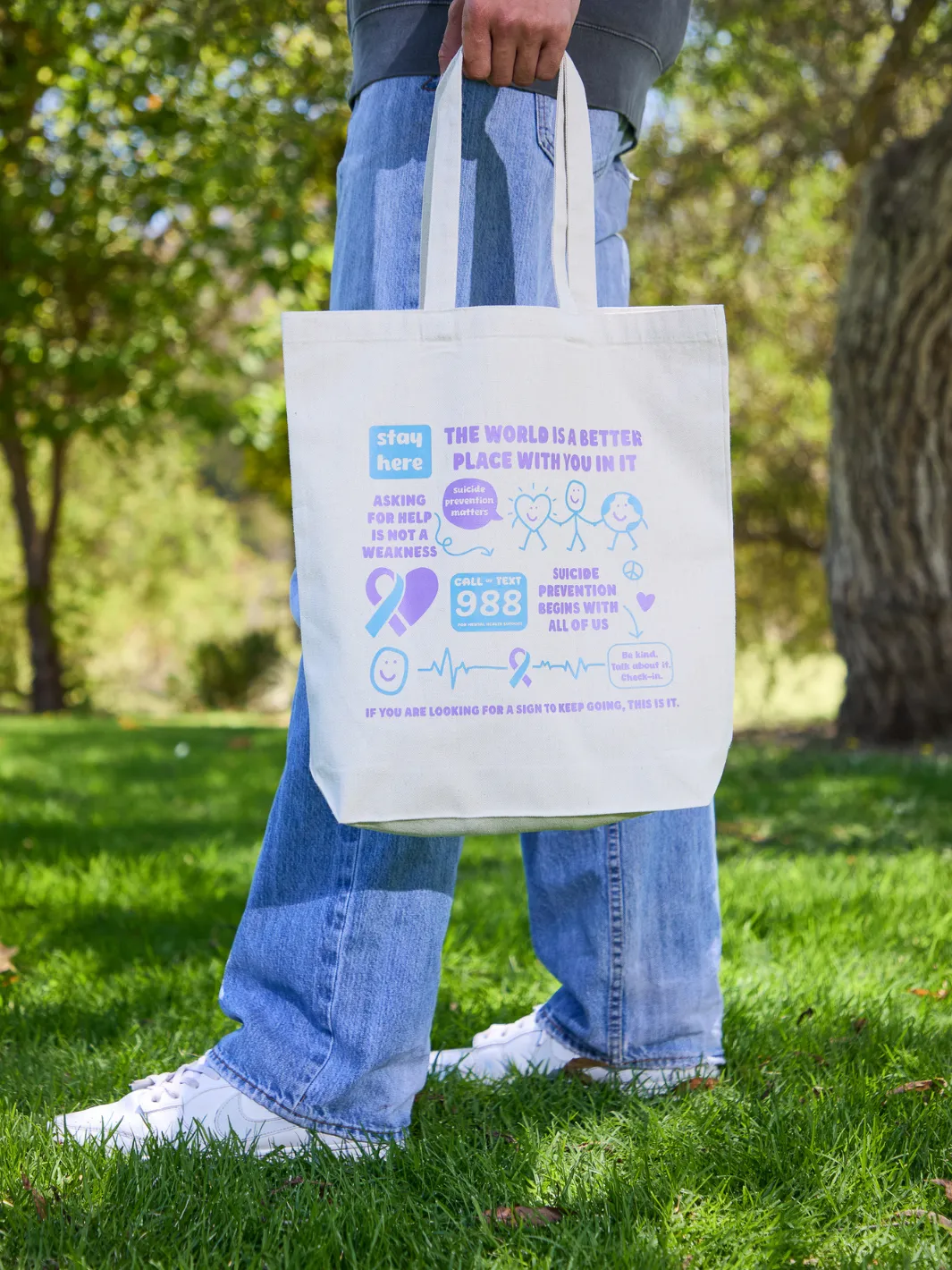 Suicide Prevention Month Tote sold by Happiness Project product image thumbnail 2