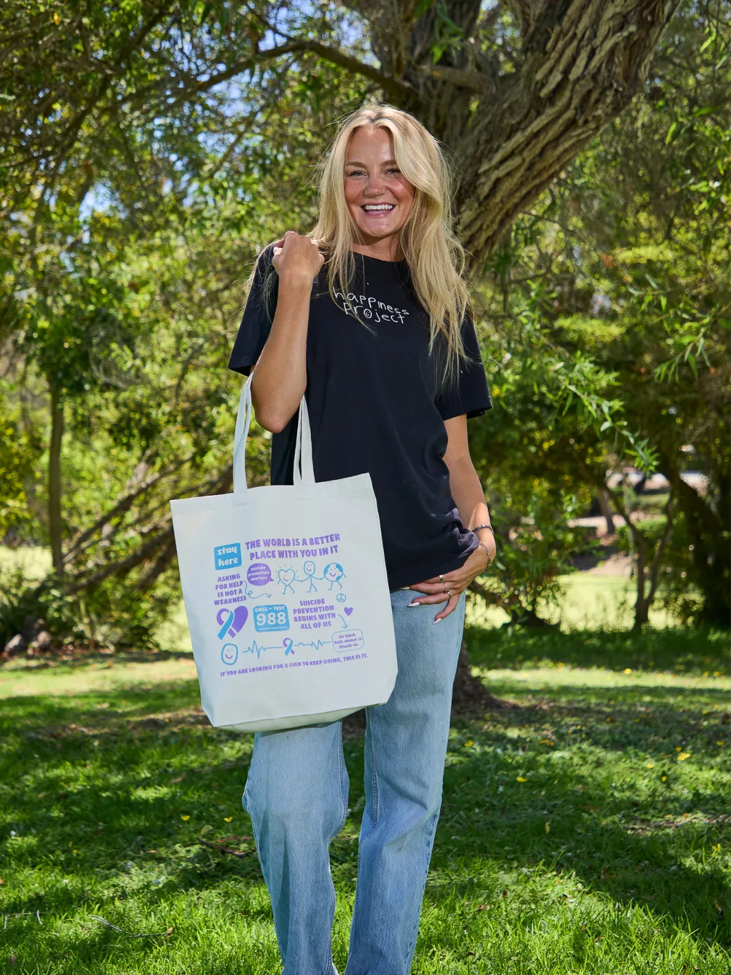 Suicide Prevention Month Tote sold by Happiness Project product image thumbnail 3