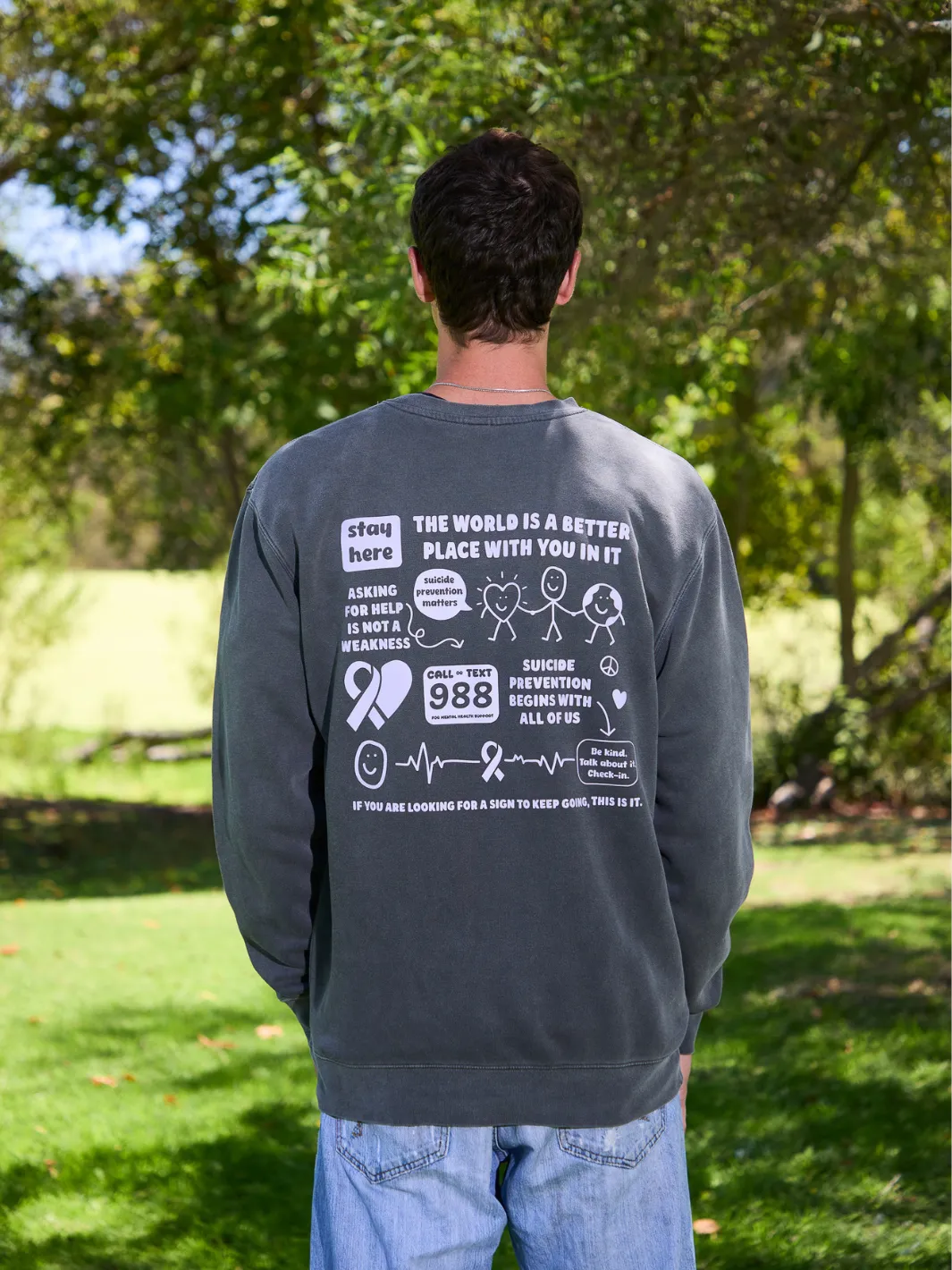 Suicide Prevention Month Crewneck sold by Happiness Project product image thumbnail 3