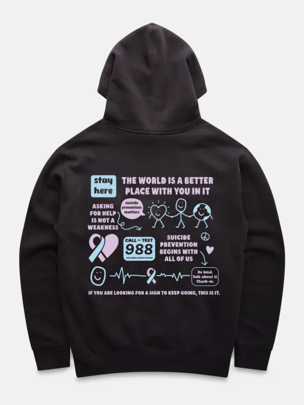 Suicide Prevention Month Hoodie - Pebble sold by Happiness Project