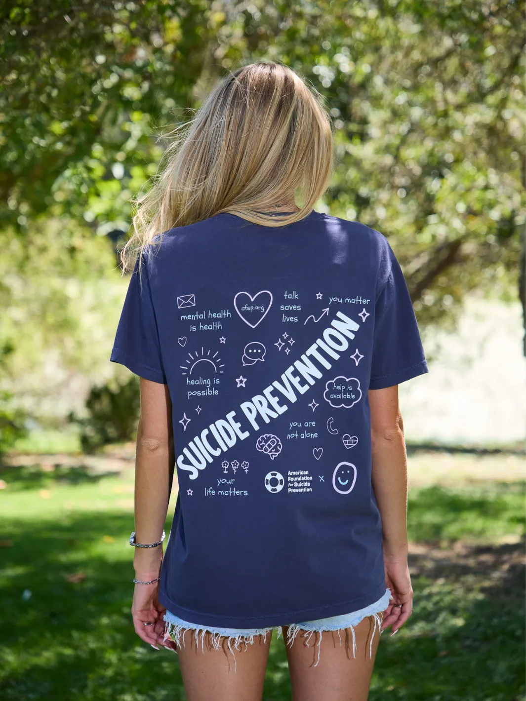 AFSP x HP T-Shirt sold by Happiness Project product image thumbnail 5