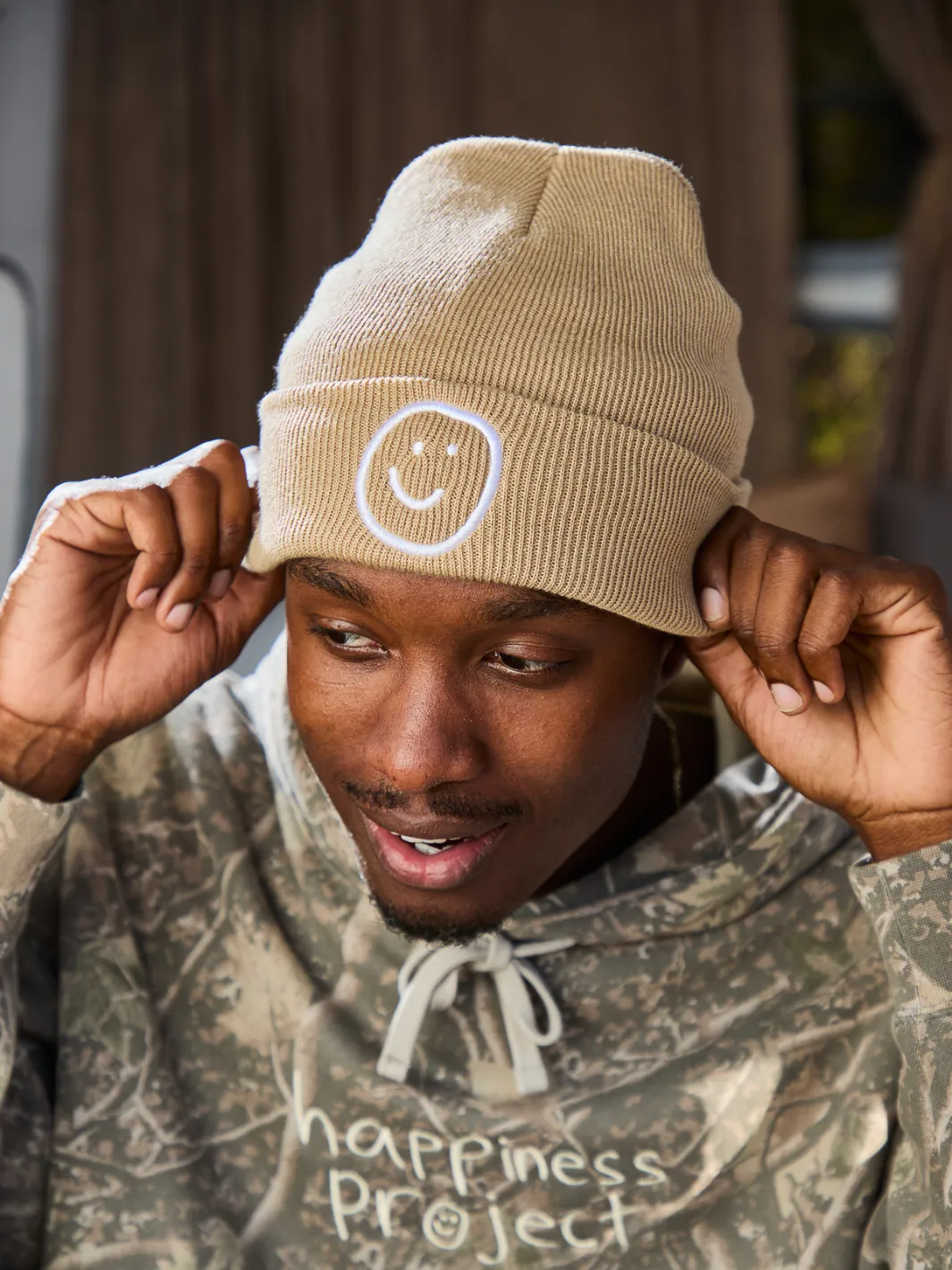 Happiness Beanie - Carmel sold by Happiness Project product image thumbnail 2