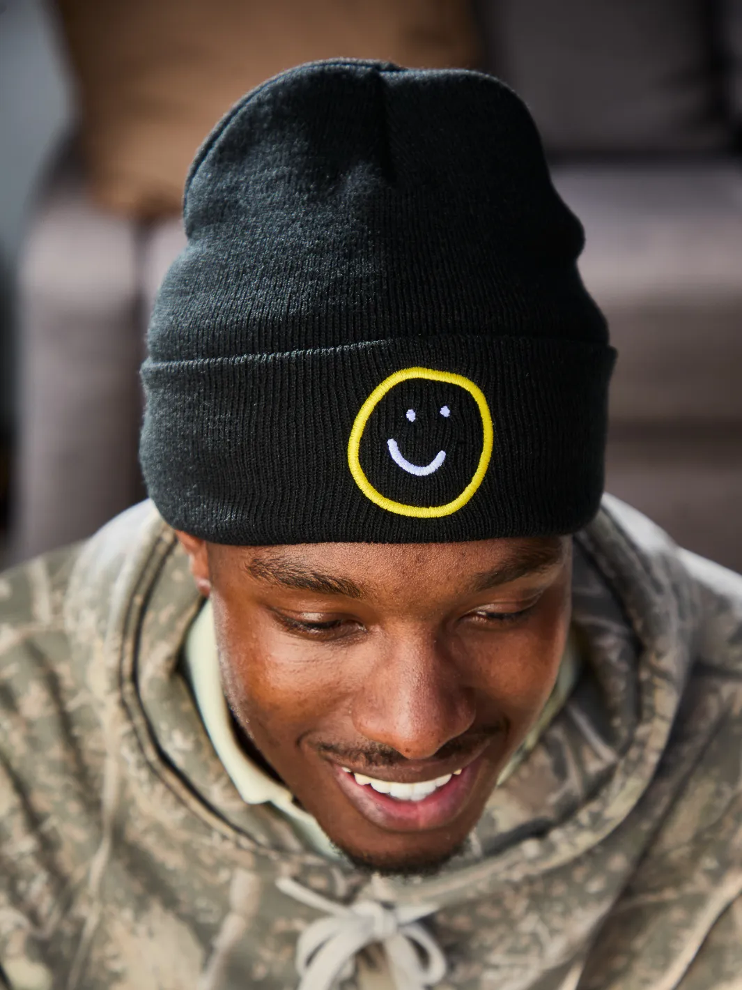 Happiness Beanie - Black sold by Happiness Project product image thumbnail 3
