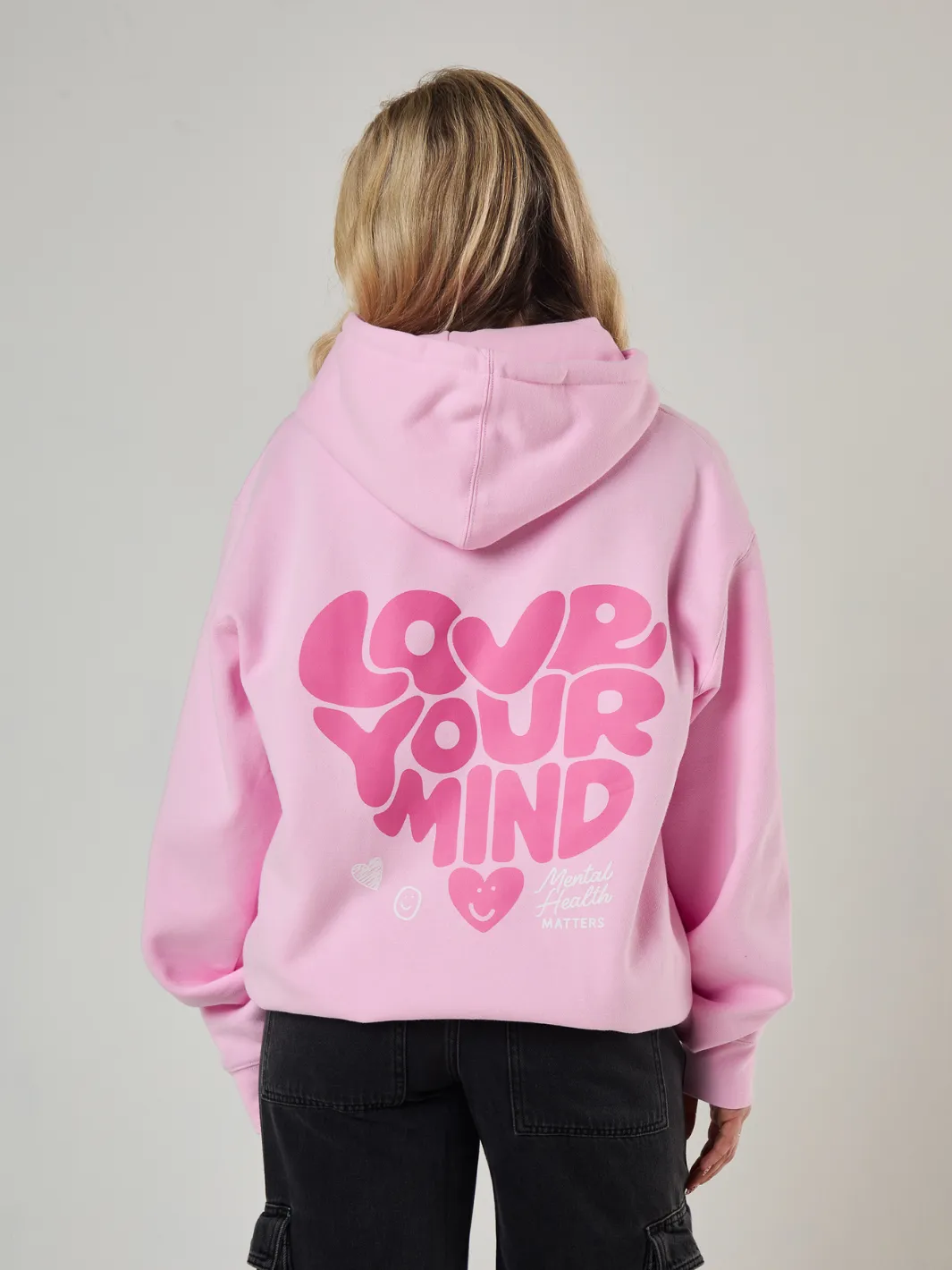 Love Your Mind Hoodie - Pink sold by Happiness Project product image thumbnail 4