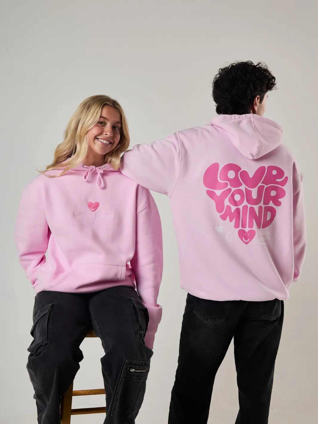 Love Your Mind Hoodie - Pink sold by Happiness Project product image thumbnail 2