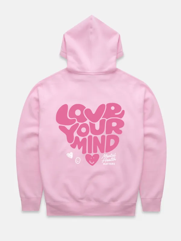 Love Your Mind Hoodie - Pink sold by Happiness Project