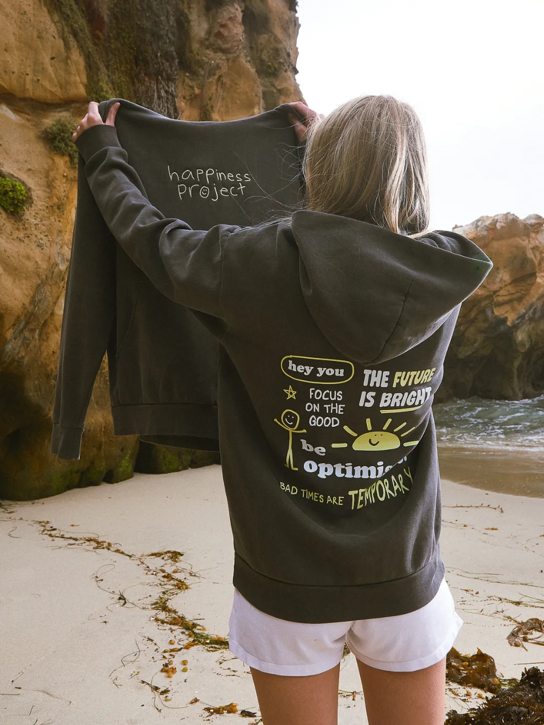 Optimistic Hoodie - Relaxed Fit sold by Happiness Project product image thumbnail 4