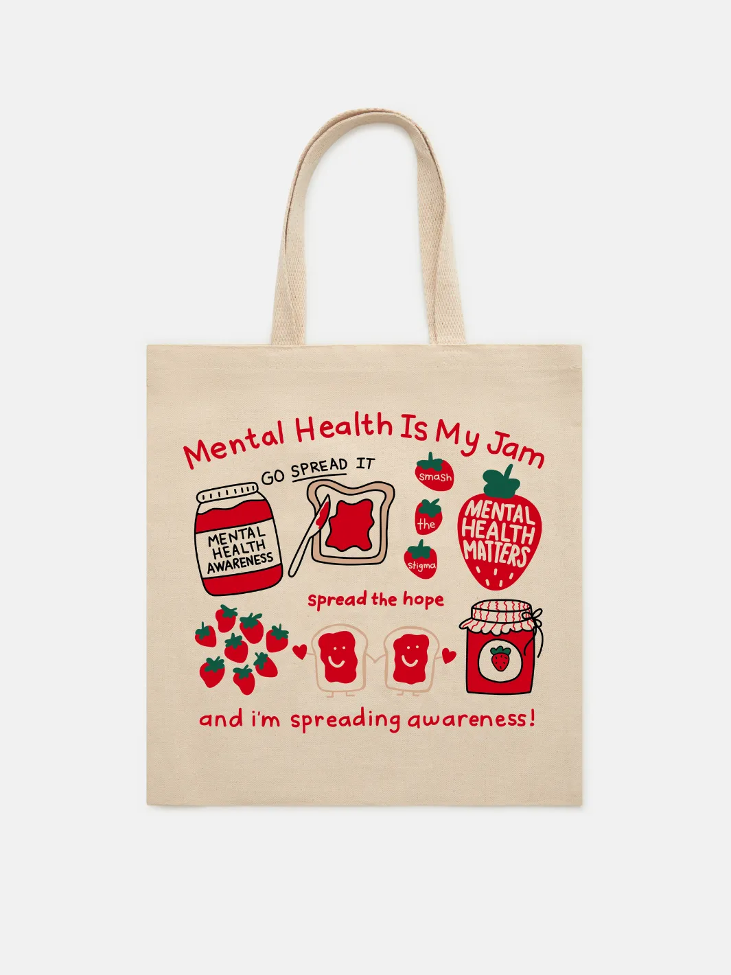 Mental Health is My Jam Tote sold by Happiness Project