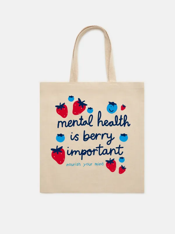 Berry Important Tote made by Happiness Project