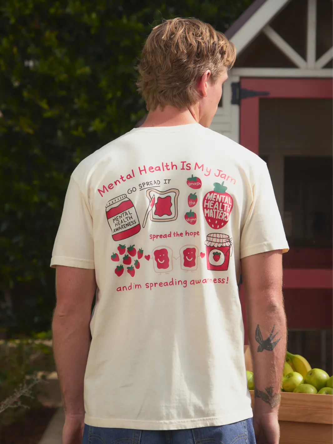 Mental Health Is My Jam T-Shirt sold by Happiness Project product image thumbnail 4
