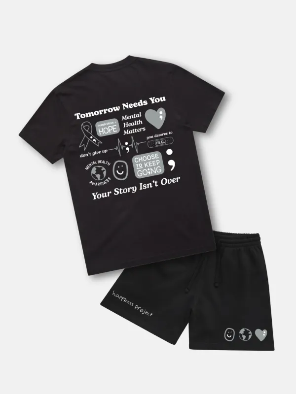 Semicolon T-Shirt + Short Set made by Happiness Project