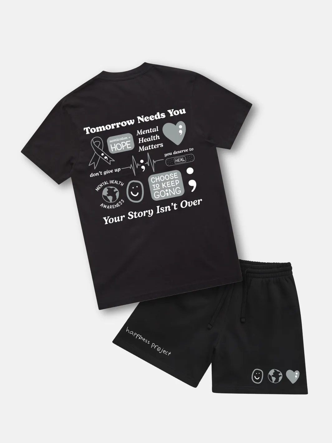 Semicolon T-Shirt + Short Set sold by Happiness Project