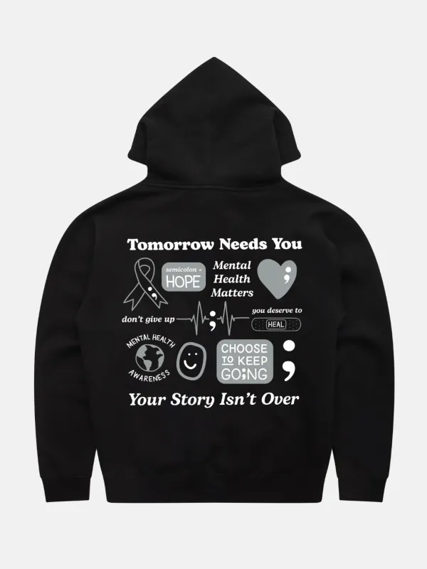 Semicolon Hoodie made by Happiness Project