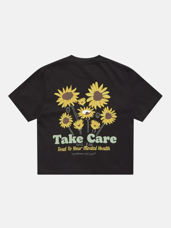Take Care T-Shirt - Boxy Crop made by Happiness Project