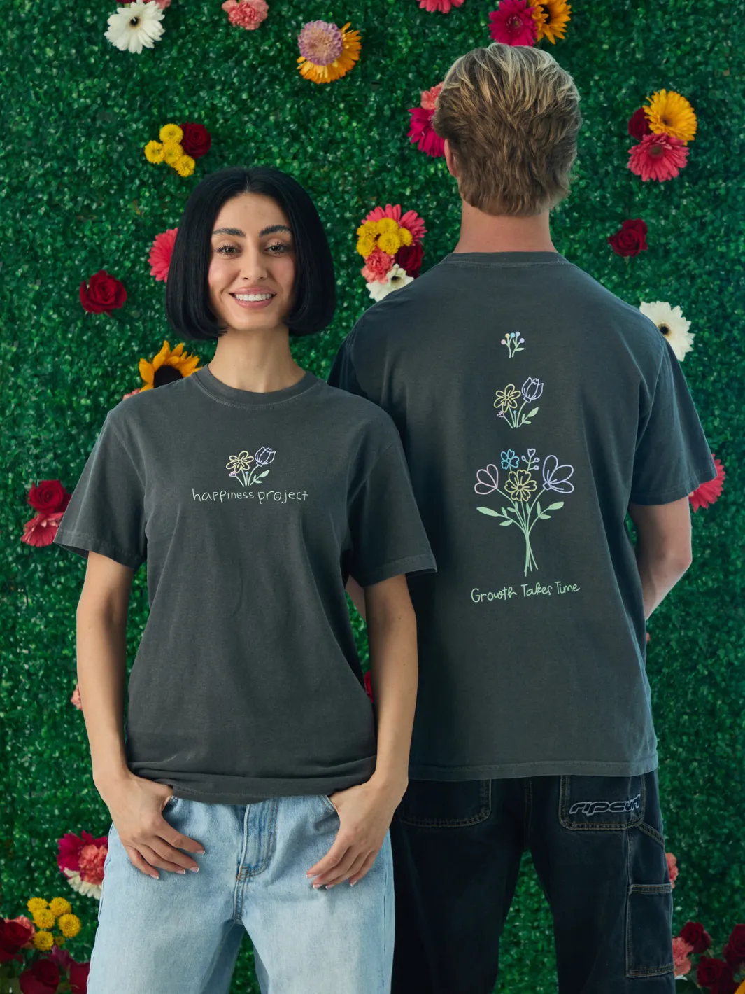 Slowly Blooming T-Shirt sold by Happiness Project product image thumbnail 2