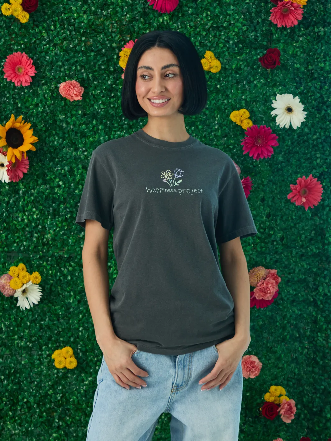 Slowly Blooming T-Shirt sold by Happiness Project product image thumbnail 3