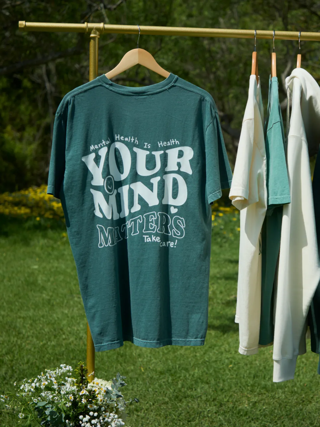 Your Mind Matters T-Shirt - Spruce Green sold by Happiness Project product image thumbnail 3