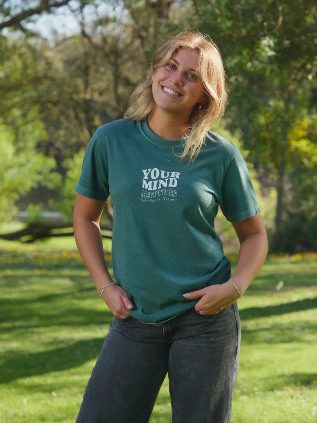 Your Mind Matters T-Shirt - Spruce Green sold by Happiness Project product image thumbnail 4