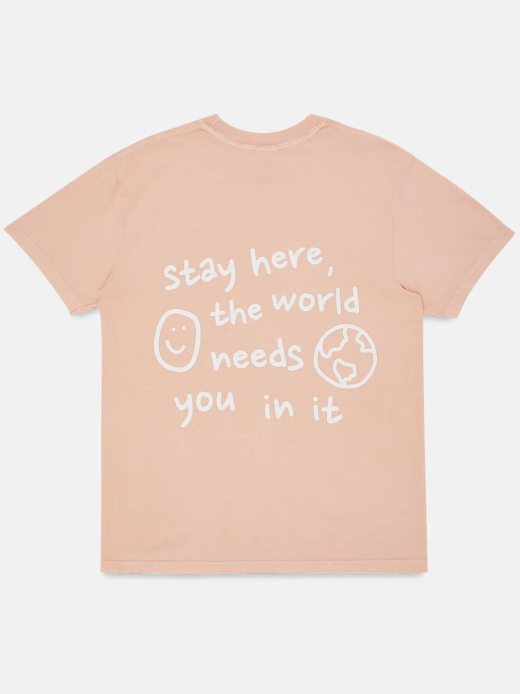 "Stay Here" T-Shirt - Peach sold by Happiness Project