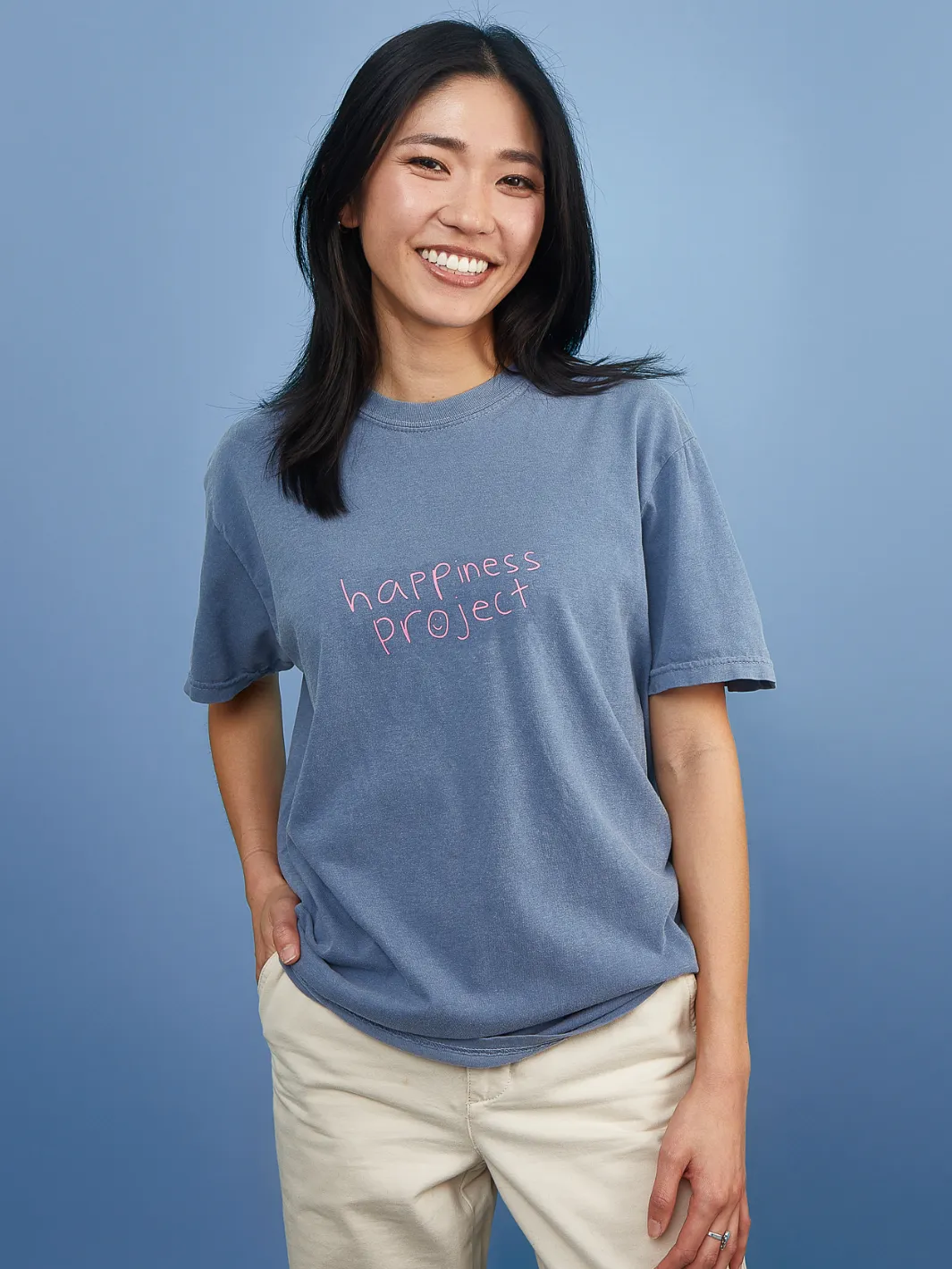 Happiness T-Shirt - Powder Blue sold by Happiness Project product image thumbnail 2