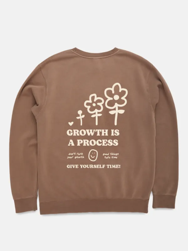 Growth Is A Process Crewneck - Morning Coffee sold by Happiness Project