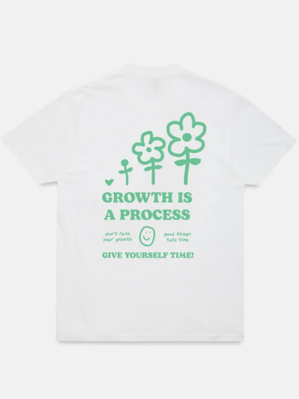 Growth Is A Process T-Shirt - White sold by Happiness Project