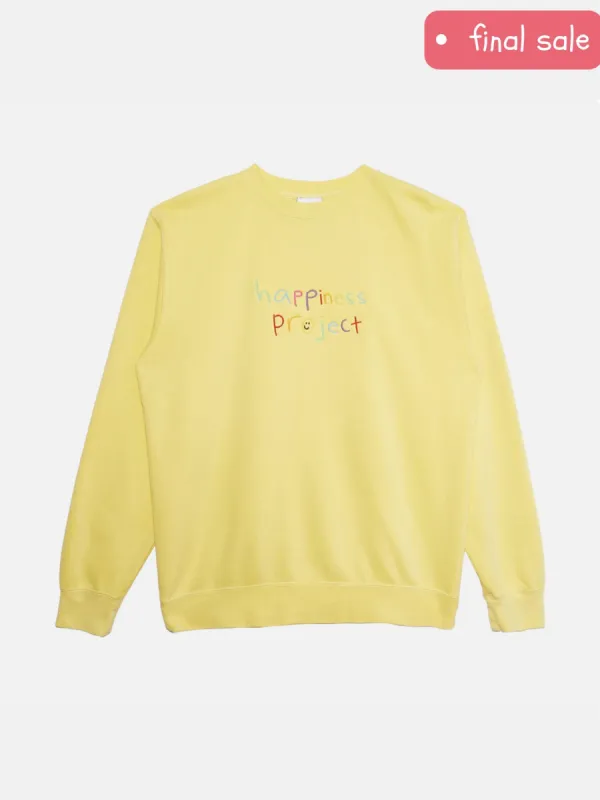 yellow happiness crewneck - medium sold by Happiness Project