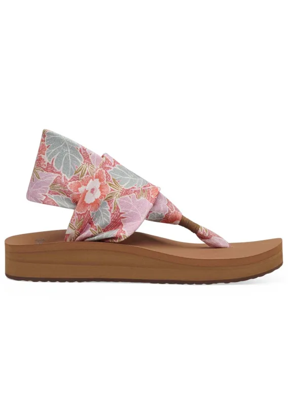 Sanuk Women's Sling ST Midform Hibiscus Sandals made by Sanuk