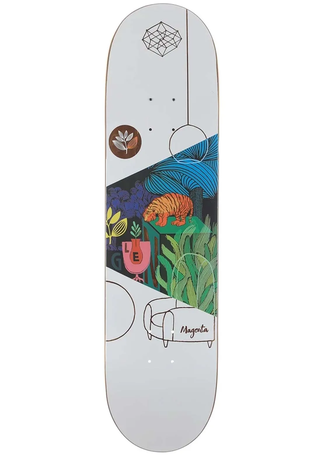 Magenta Fox Visions Skateboard Deck - 8.125" sold by Prfo